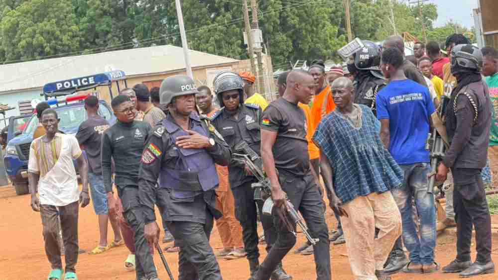 Wa East District: Police Arrest 34 Suspects In Connection With Funsi Shooting Incident; Weapons And Exhibits&nbsp;Retrieved