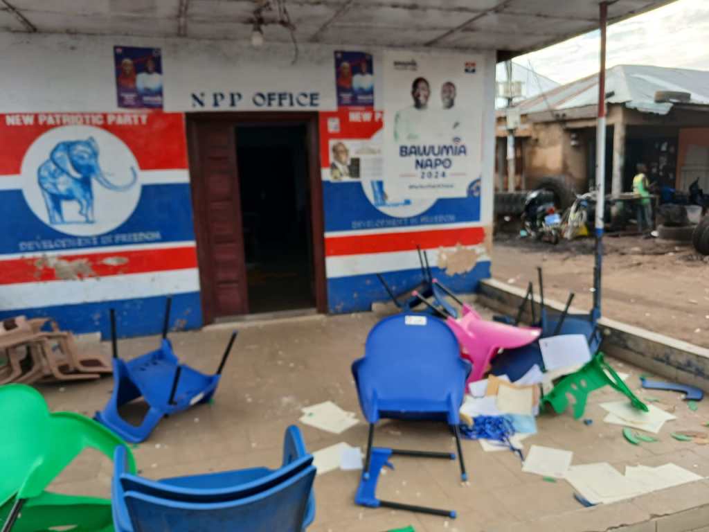 Wa: Wa Central Constituency NPP Office Vandalized, Items Stolen Over Suspected Voter Register&nbsp;Manipulation